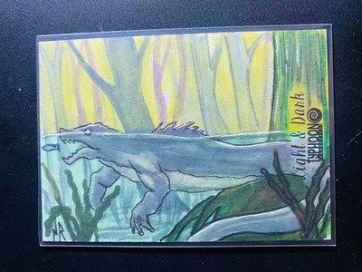 Typhoon Light & Dark Forest Lake Monster 1/1 Origin Sketch Card by Namli Romo