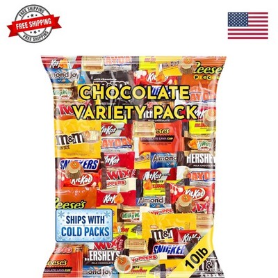 Assorted Chocolate Candy Variety Pack 10 lb   Bulk Individually Wrapped Choco...