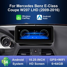 F&uuml;r Mercedes E-Klasse W207/A207 NTG4.0 10.25" Android 14 Autoradio CarPlay 64GB