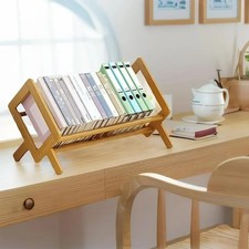 Desktop Bookshelf Bamboo Book Storage Organizer Large Magazine Holder Racks Home