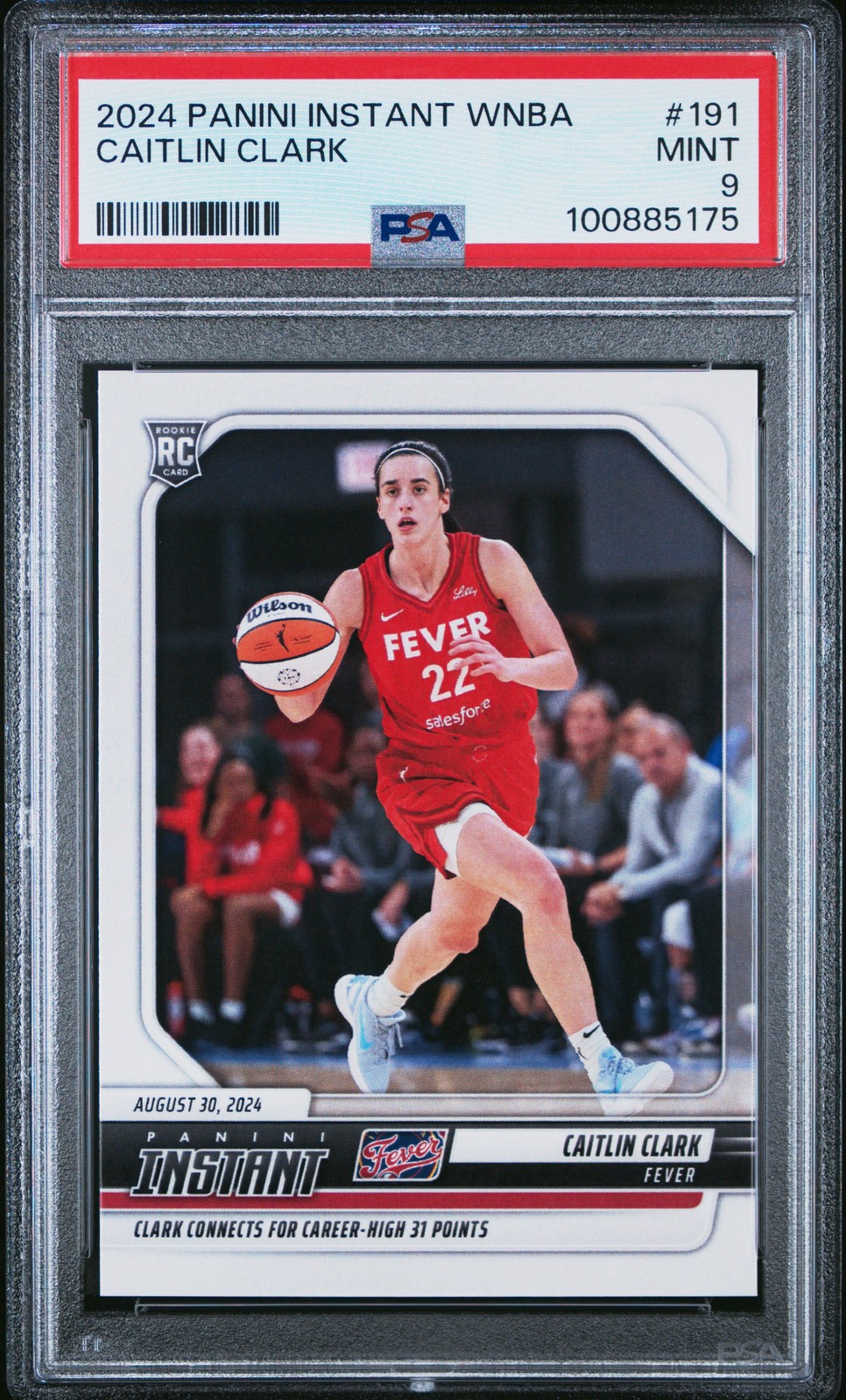 2024 PANINI INSTANT WNBA #191 CAITLIN CLARK PSA 9