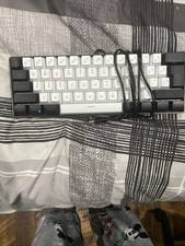 Snpurdiri 60 Wired Gaming Keyboard RGB Backlit Membrane White and Black Keycap