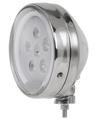 LED Fernscheinwerfer + Standlichtring passend für DAF F Scheinwerfer Edelstahl
