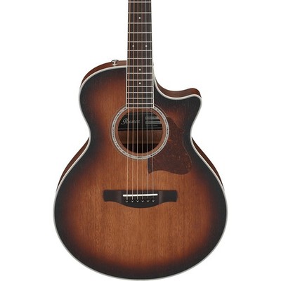 Ibanez AE240JR Mini Grand Auditorium A/E, Solid Okoume Top, Mahogany Sunburst