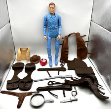 Vintage Johnny West Quick Draw Action Figure Accessories Rifle Saddlebags Vest