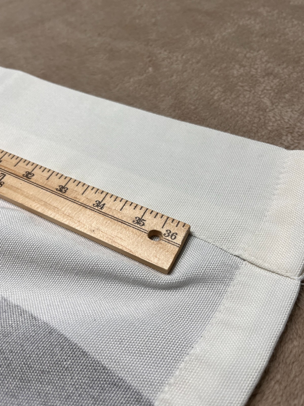 Mainstays-Curtain Panels Set of 2 Gray/ White Stripe approx. 38 x 84 each panel