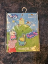 New Original Jibbitz Crocs Charm: Peppa Pig 3 Pack 2 Charms are Missing
