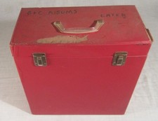 Bright Red AMFILE PLATTER-PAK RECORD CASE for LP's or Other 12-Inch Records