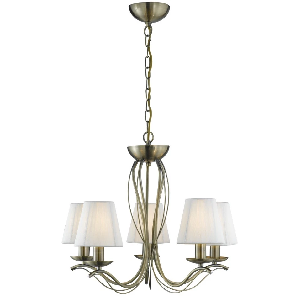Pendelleuchte Couleur : Laiton Antique Abat-Jour Lampe Intérieur Pour Lampes 5F - Photo 1/1