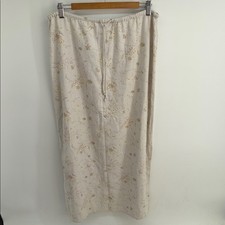 LizSport Liz Claiborne vintage linen rayon blend floral printed maxi skirt sz 12