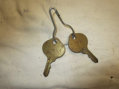 Pair  Of 2  Vintage Brass Keys ~  52 stamped on these unique Keys