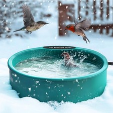 Heated Chicken Waterer, 125OZ Large Capacity Poultry Water Heater for Chicken...