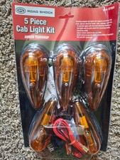 5 Piece Amber Teardrop Cab Light Kit Truck Trailer Marker Truck Security Lights