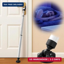 3-in-1 Door Security Bar with Heavy-Duty Metal, Adjustable 16"-41.7" Door Lock S