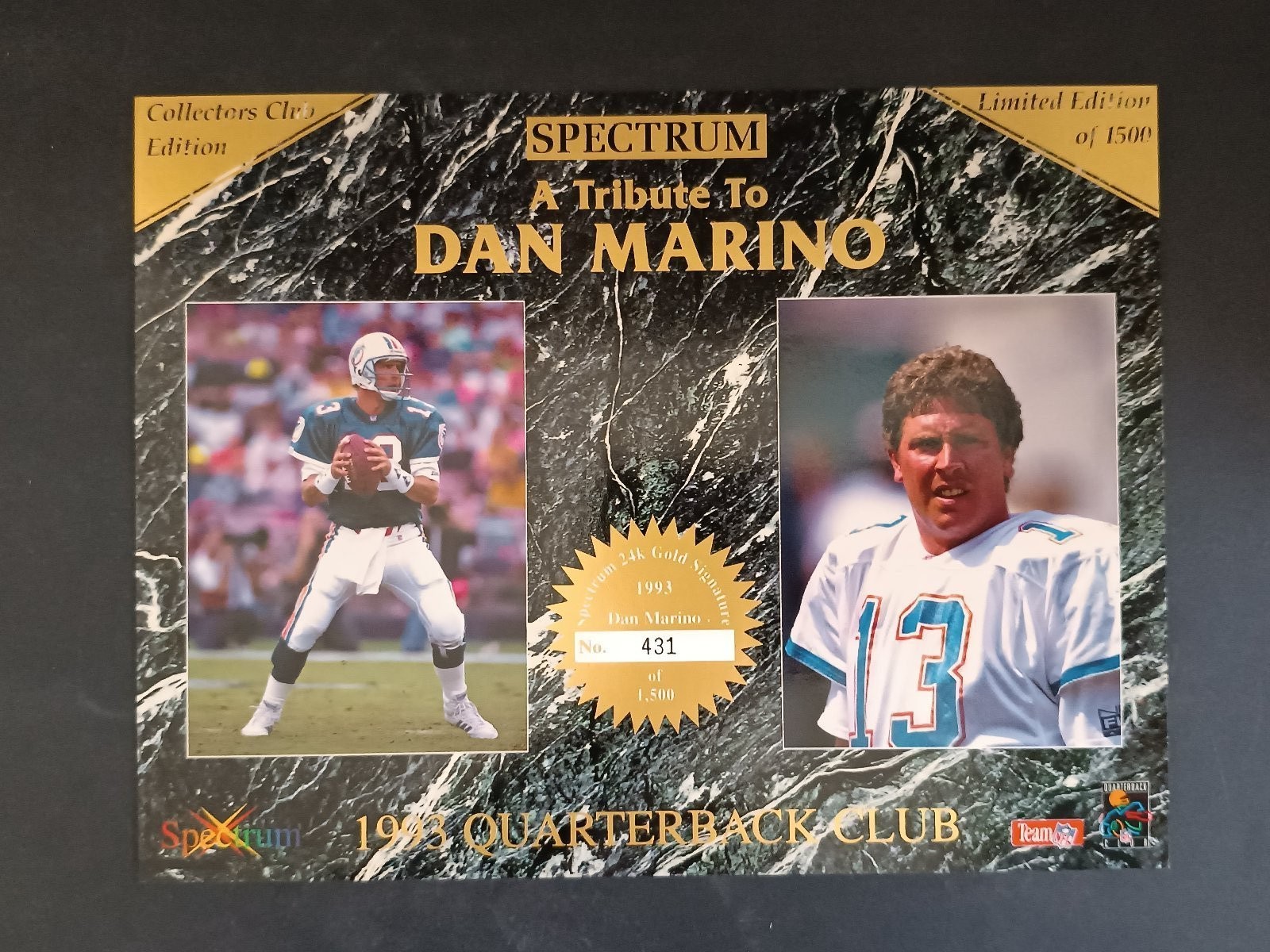 Card DAN MARINO Spectrum 1993 Limited Edition 431/1500