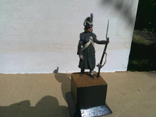 Stadden, Napoleonic British infantry in long coat, well painted metal 54mm,  DJ