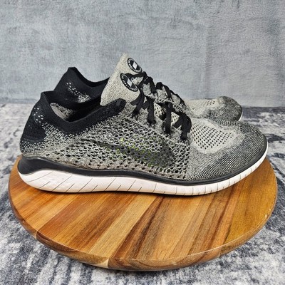 Nike Free Men s RN Flyknit White Black Oreo Running Shoes Sneakers Size 11
