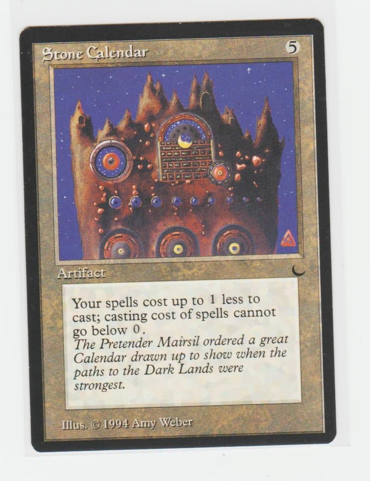 Magic the Gathering ~ MTG ~ 1x Stone Calendar ~  M/NM ~ THE DARK
