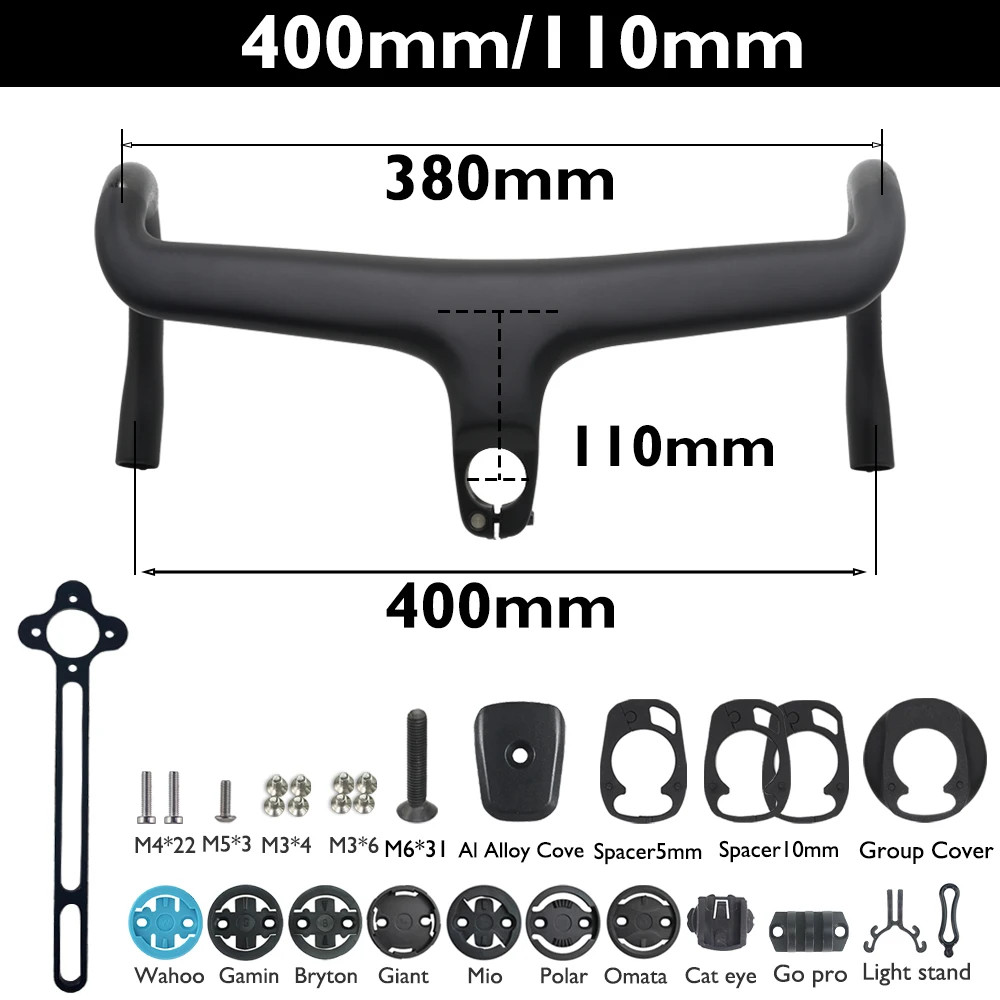 Road Bike Carbon Drop bar Internal Cable Routing for Round H