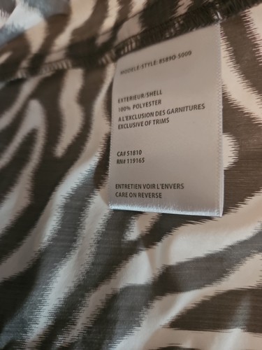 Tribal Brand Womens Gray And White Animal Print Jacket Size 4 - Picture 8 of 14