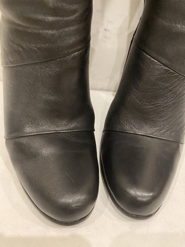 Sexy Moda In Pelle ‘Seline’ Over The Knee Black Leather Boots EU39 Excellent - Imagen 7 de 13