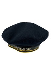 Vintage Berrion Boina Exposicion Navy Blue Wool French Baret Size 57, 9 1/2