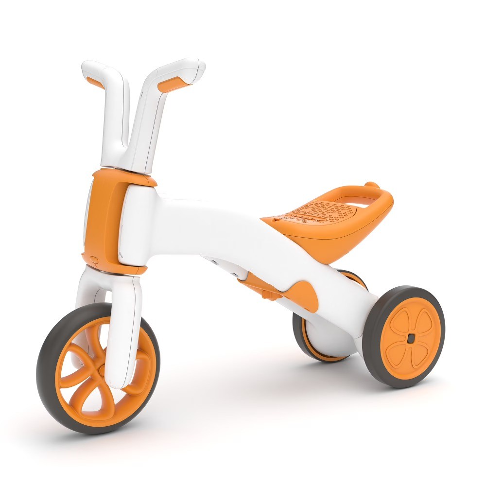 6 inches, 2-in-1 Ride on Toy for 1-3 Years Old,Silent Non-Marking Wheels, Ginger
