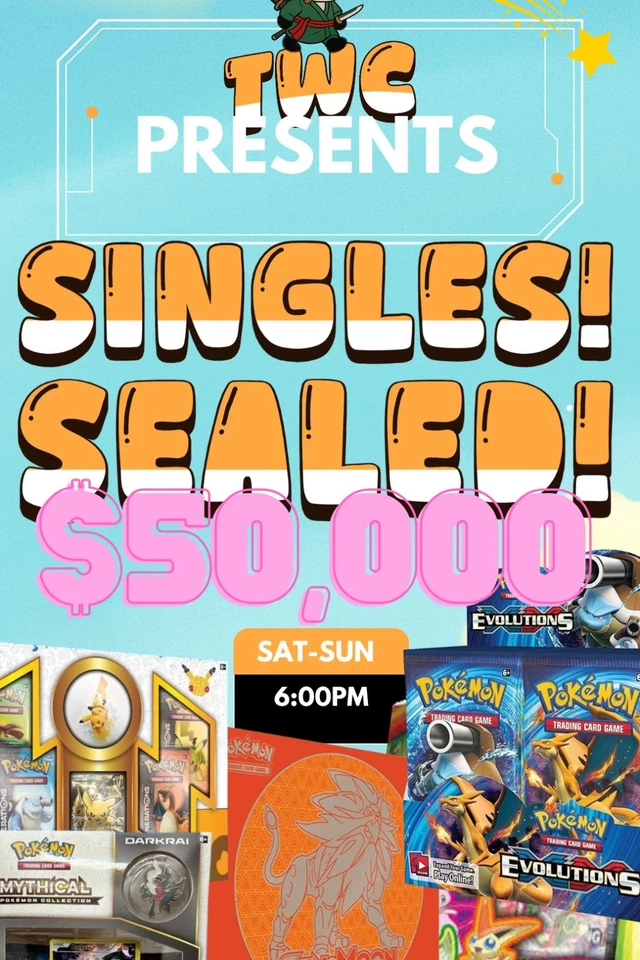 $50K+ SEALED & SINGLES | COMBINED SHIPPING WITH SAT | $1 START TOP HITS