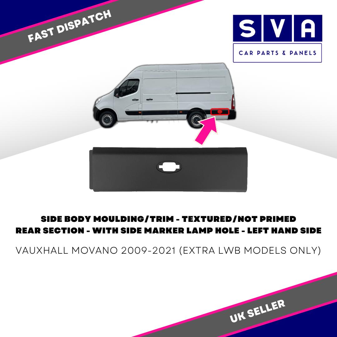 Vauxhall Movano 2009-2021 Side Body Moulding/Trim With Lamp Hole Jumbo Only Left