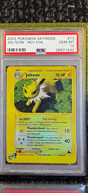 2003 Pokemon TCG Skyridge Jolteon 13/144 Reverse Holo Rare PSA 10