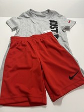 NIKE AIR TODDLER T SHIRT JUST DO IT AND SHORTS 2 PIECE SET SIZE 7