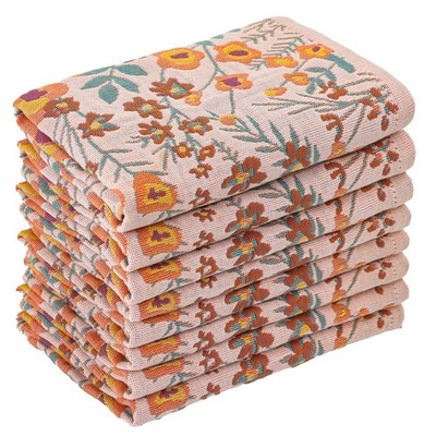 Kitchen Towels 100% Cotton Pack of 8, Highly Absorbent Quick Drying Super Sof...