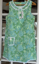 Lilly Pulitzer Kalliope Shift Romper Cool Mint Catchin Rays Size 6 NWT 13087B 