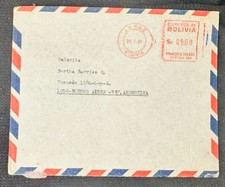 CM) 1981. BOLIVIA. MACHINE POSTAGE. ENVELOPE SENT TO ARGENTINA. XF