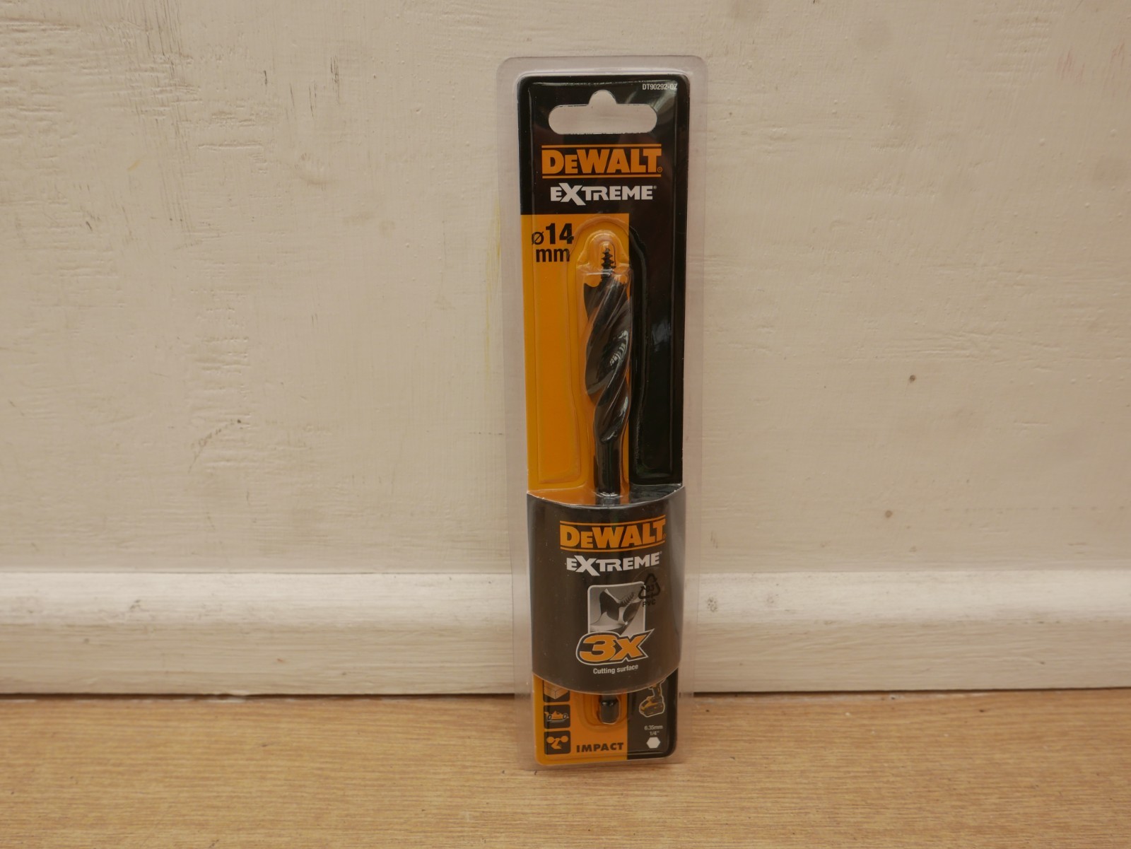 DEWALT DT90292 14mm TRI-FLUTE WOOD AUGER IMPACT DRILL BIT