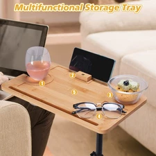 2 Portable Sofa Side Table With Foldable Design For Small Spaces