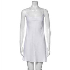 LoveShackFancy White Scoop Neck Mini Dress