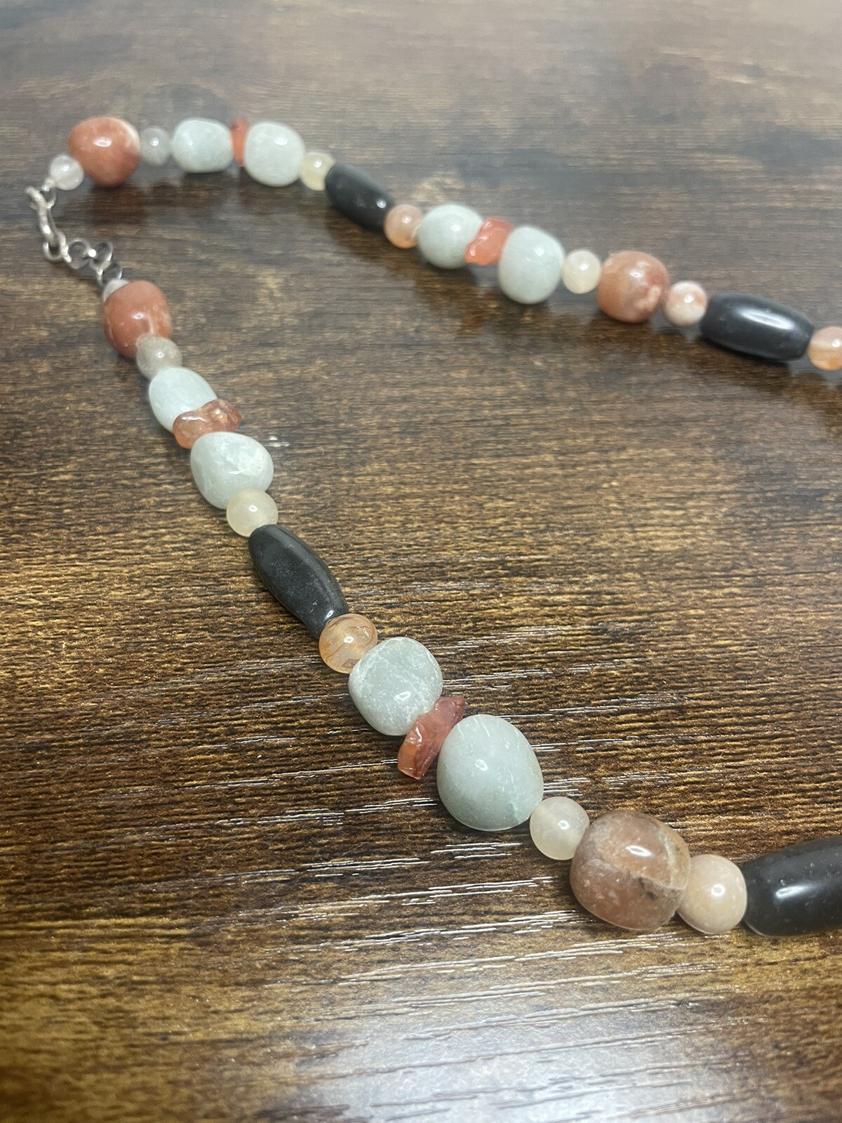 Beautiful Tumbled Stone BEADED Statement NECKLACE… - image 3