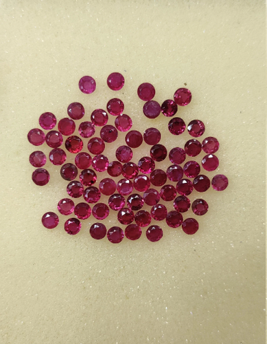 10 Pieces Natural Red Pink Ruby Faceted Ruby Cut Stone - Picture 2 of 4