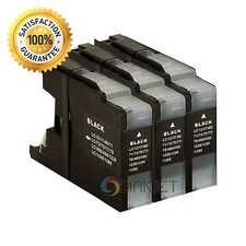 3 Pack Black Ink for Brother LC75 LC-75 MFC-J280W MFC-J425W MFC-J430W MFC-J435W