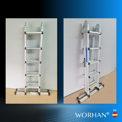 WORHAN® Escalera Aluminio Telescopica Multifuncion Multiuso Aluminio Plegable - Imagen 60 de 73