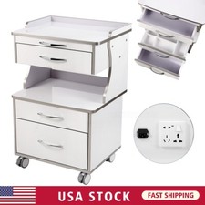 Carro móvil para herramientas dentales Carro con 3 cajones para almacenamiento