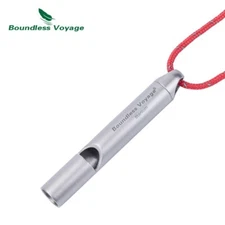 Titanium Whistle Emergency Survival Safety Whistles with Lanyard Loud