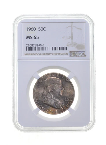 MS65 1960 Franklin Half Dollar - Graded NGC Toned *4242