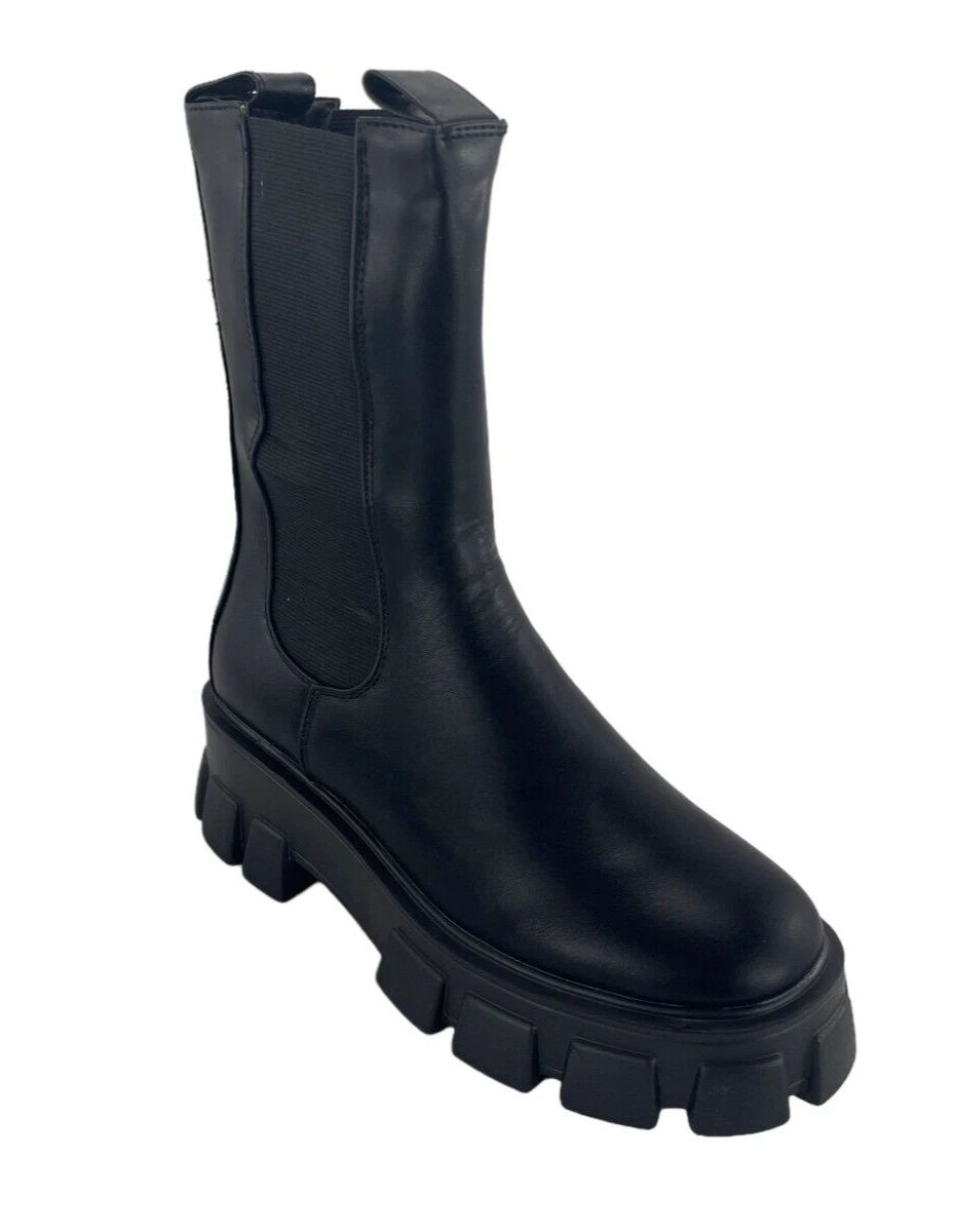 Pull on chunky boots cheap