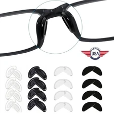 4 Pairs Silicone Anti-Slip Self-Adhesive Stick On Nose Pads for Eyeglasses USA