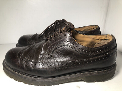 doc marten dress shoes Dr. Martens Mary Jane Flower Crazy Horse Shoes Brown