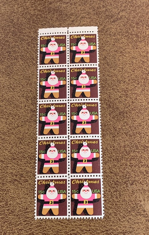 USA Stamp SCOTT #1800 - Santa Claus - 15c - 1979 - Block of 10 - MNH OG
