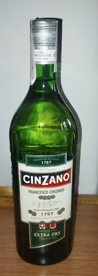 FRANCESCO CINZANO 1757 - EXTRA DRY VERMOUTH - RARE BOTTLE SHAPE - 100CL 18%