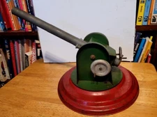 NICE LARGE VINTAGE B&B PRESSED STEEL MARBLE FIRING SPRONG LOADED  CANNON